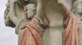 Fake blood on the Statue of Gallieni. New action on this statue by antiracist groups. Paris. Invalides.26sept2021
