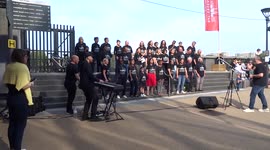 Street party celebrates the launch of two new London tube stations - Nine Elms and Battersea Power Station