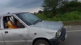 90-year-old learns to drive car in central India