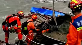 Firefighters search for survivors after mudslide hits southern Chinese city