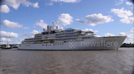 'The most luxurious cruise vessel ever built' is on its maiden call to London