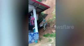 Landslide crashes into homes after heavy rain in Thailand