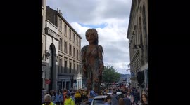 UK: Scotland’s Largest Puppet “Storm” Visits Dundee During HubFest Event Ahead Of COP26 Next Month