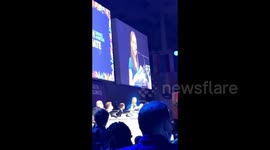 Greta Thunberg delivers a speech at the UN Climate Change Youth Summit in Milan, Italy