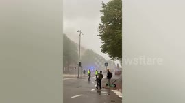 Immediate aftermath following Sweden explosion