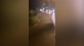 Video shows traffic chaos with three roads blocked - just minutes after fuel was delivered to a petrol station