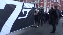 Guests outside 007 pavilion as they enter 'No Time To Die' world premiere at the Royal Albert Hall