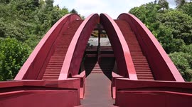 Chinese Knot Pedestrian Bridge In Changsha