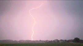 EXTREME LIGHTNING STRUCK MULTIPLE TIMES IN ONE PLACE STORM CHASING IN GERMANY