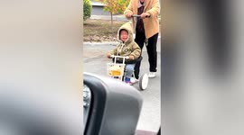 Adorable 1-year-old breaks into a smile after spotting his mother returning from work
