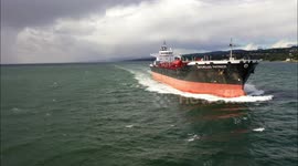 Diesel Shortage? - Big Tanker Ship On Lough Foyle UK