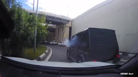 Mercedes driver fires off shots at car behind in shocking dashcam clip in Russia's Sochi