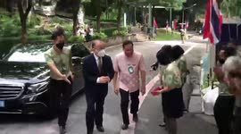 Giant panda celebrates her 20th birthday at zoo in Thailand