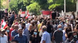 Protest against illegal weapons in Beirut, Lebanon