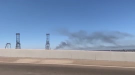 US: Massive Fire Breaks Out At Pallet Yard In Los Angeles