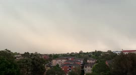 Lightning, hail, strong winds and bad weather in Sydney, Australia