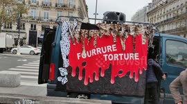 French celebrity Jeremstar spotted at the march against the fur.Paris, place de la République, 2oct2021.12h