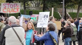 Protest in Paris against the