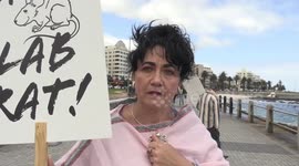South African police stop anti-vaccine protest in Cape Town