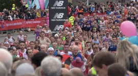 First London Marathon since 2019 takes place in the capital attracting thousands