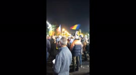 People dancing and ignoring covid restrictions in Bucharest, Romania