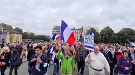 France: Protesters Against COVID Health Pass March Through Paris