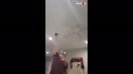 How to open a beer bottle using a rotating fan