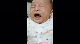 A three month old Malaysian baby afraid of his farts and started to cry loudly