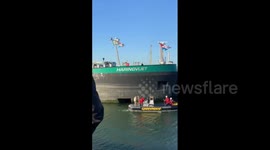 Netherlands: Greenpeace Activists Protest Against Shell In Rotterdam Port, Blocking Traffic