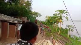 Elephant invades residential region in eastern India