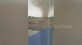 Dust devil tornado hits homes in Bangkok, Thailand (1)