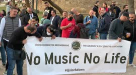 Hundreds of DJs protest music ban due to lockdown measures in Greece
