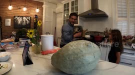Montreal dad makes Halloween recipe of whole chicken in a Hubbard squash