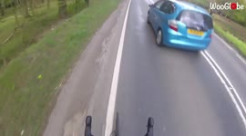 'Driver's negligence while crossing a road causes collision with cyclist '