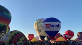Balloons Are Getting Ready For Launch At Albuquerque Balloon Fiesta, US
