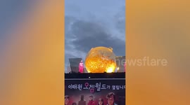 Squid Game pop-up set entertains locals in South Korea