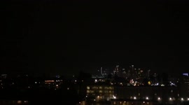 Lightning strikes light up Californian city skyline in dramatic display