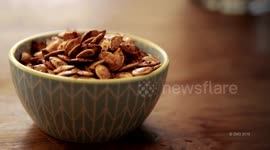 Leftover seeds from pumpkin carving can be transformed into fall snack