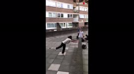 Parkour enthusiast performs extraordinary stunts leaving his friends stunned