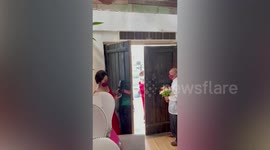 Pensioner, 66, cries after attending wedding only for husband to reveal surprise ceremony for her anniversary