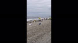 Crews continue to clean up oil spill on southern California beach