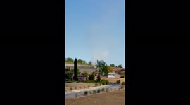 Wine Country Wind Devils swirl around Paso Robles California Winery as hawks fly overhead