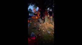 Home in Lexington, Kentucky goes all-out with its front yard Halloween decorations