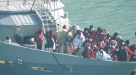 Border Force boat returns to Dover after busy day rescuing migrants in English Channel