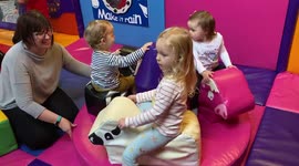 Cute kids on merry-go-round
