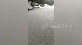 Flash floods brought by typhoon Lionrock submerges streets in southern China
