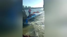 Two killed after shuttle bus full of passengers falls into river in northern China