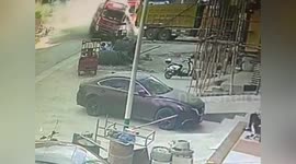 Quick-thinking woman saves child from being hit by out of control truck in China