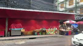 Street food sellers takeover Thai red light district Soi Cowboy