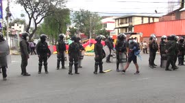 Anti-government protesters block roads in the bastion of the ruling Movement for Socialism (MAS) party in Cochabamba, Bolivia